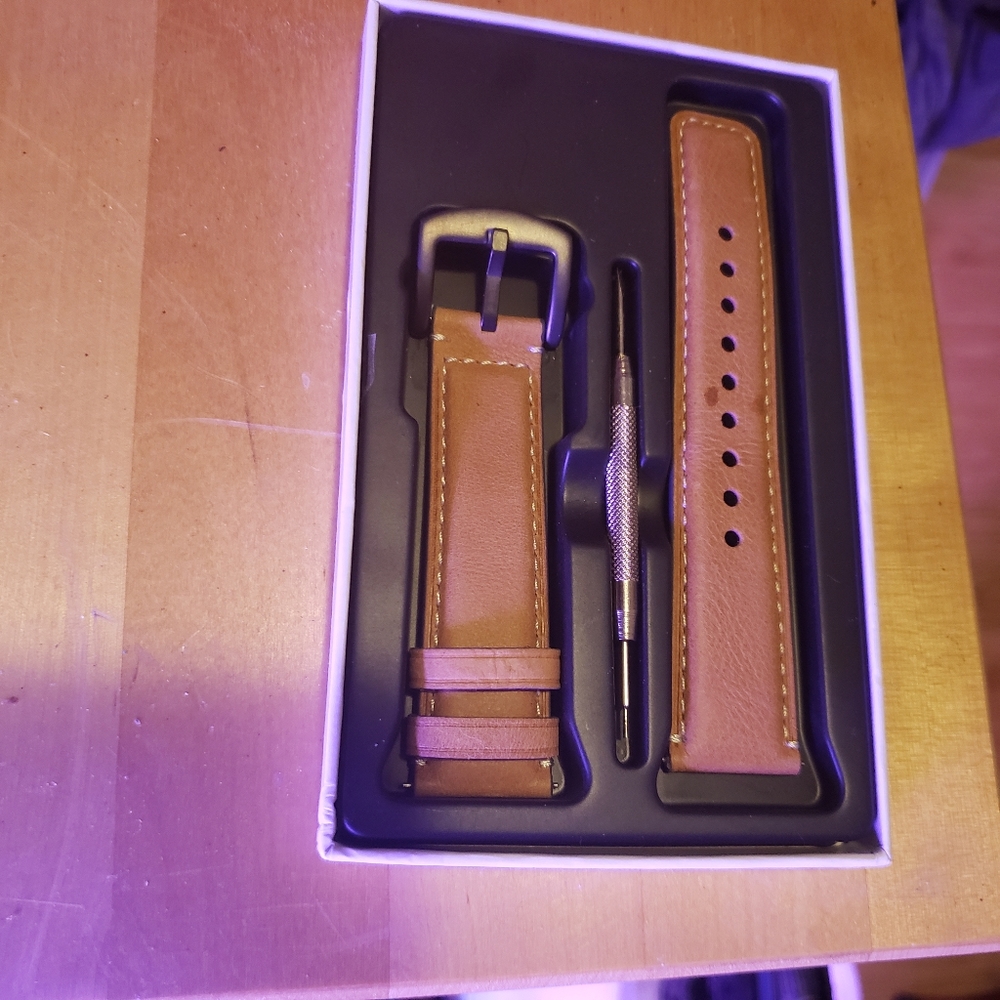 Fullmosa Smart watch band Leather brown